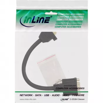 Cabo adaptador VGA InLine 15 pinos VGA fêmea/fêmea 0,2 m