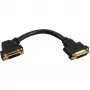 Cabo adaptador DVI-I InLine 24+5 DVI fêmea / fêmea com flange 0,2 m