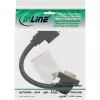 Cabo adaptador DVI-I InLine 24+5 DVI fêmea / fêmea com flange 0,2 m