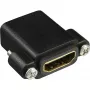 Adaptador HDMI InLine Type-A fêmea / A fêmea banhado a ouro com flange, 4K2K