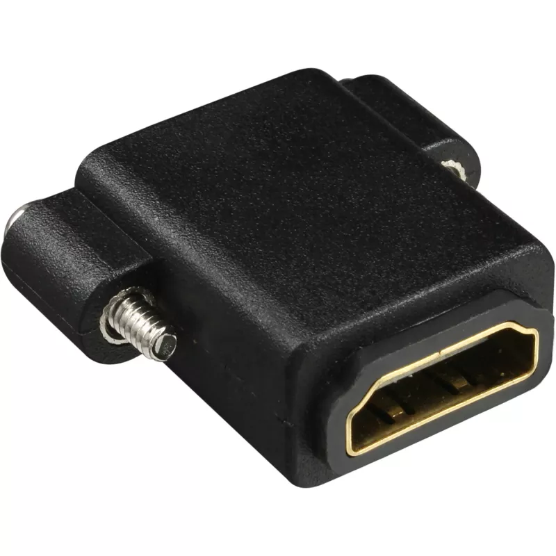 Adaptador HDMI InLine Type-A fêmea / A fêmea banhado a ouro com flange, 4K2K
