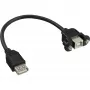 Cabo adaptador USB 2.0 Type-A fêmea / conector de chassis Type-B InLine 33441F 0,2 m