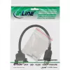 Cabo adaptador USB 3.0 InLine Type-A fêmea / conector de chassis Type-A, 0,20 m