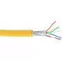 Cabo de rede S/FTP PiMF Cat.6A sem halogéneos 500MHz amarelo 100m InLine