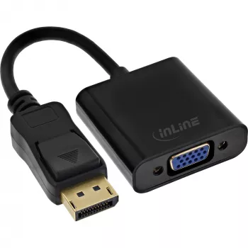 Cabo adaptador DisplayPort InLine Basic, ficha DP / conector fêmea VGA preto 0,15 m