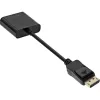 Cabo adaptador DisplayPort InLine Basic, ficha DP / conector fêmea VGA preto 0,15 m