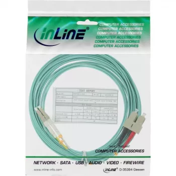 Cabo de fibra ótica duplex LC/SC InLine 88641O 50/125µm OM3 1m