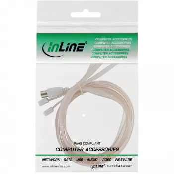 Antena dipolo InLine para conetor FM IEC 75 Ohm 46230 InLine