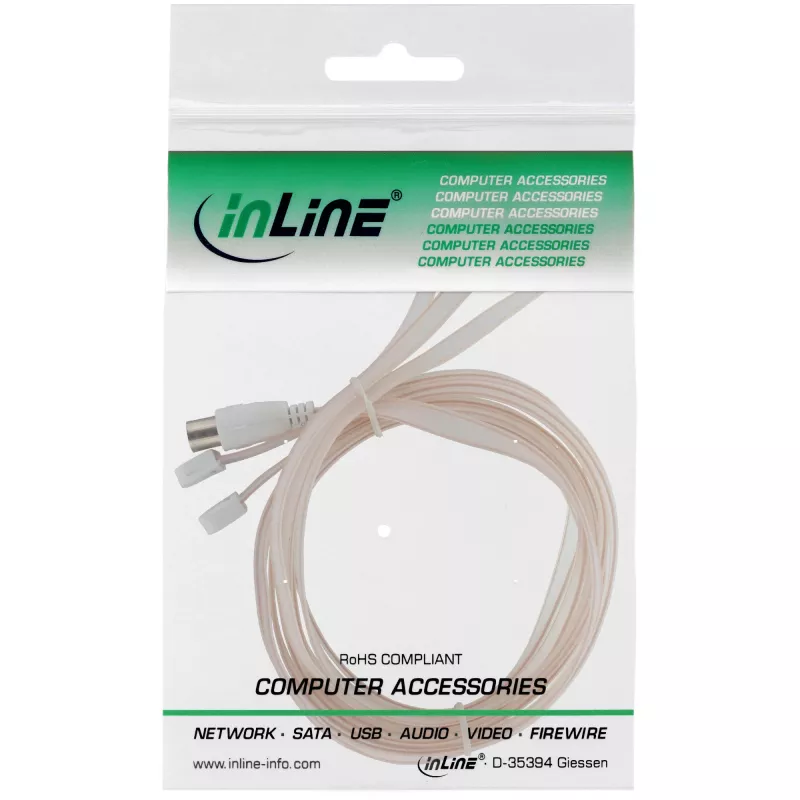 Antena dipolo InLine para conetor FM IEC 75 Ohm 46230 InLine