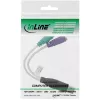 Conversor USB para PS/2 InLine ficha USB Type-A / 2x conector fêmea PS/2