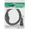 Extensão de cabo de alimentação InLine, conector para aparelhos de alta temperatura IEC-C15/IEC-C14 reto, 2 m