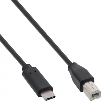 Cabo USB 2.0 InLine 35762 ficha USB-C ficha USB-B preto 2 m