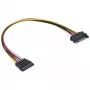Cabo de extensão de alimentação SATA ficha/conector fêmea 1 m InLine 29651C