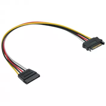 Cabo de extensão de alimentação SATA ficha/conector fêmea 0,50 m InLine 29651B