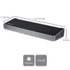 Docking station StarTech.com 4K USB-C, para três monitores UHD 4K, Mac e Windows, USB-C para HDMI e DisplayPort, 60W Power Delivery, hub 5x USB 5Gbit/s – TAA