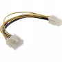Adaptador de alimentação para placa-mãe InLine 12V ATX1.3 conector fêmea 4 pinos / ATX2.0 ficha macho 8 pinos