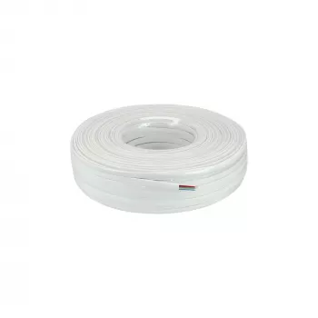 Cabo modular InLine, cabo plano de 6 condutores, branco, rolo de 100 m