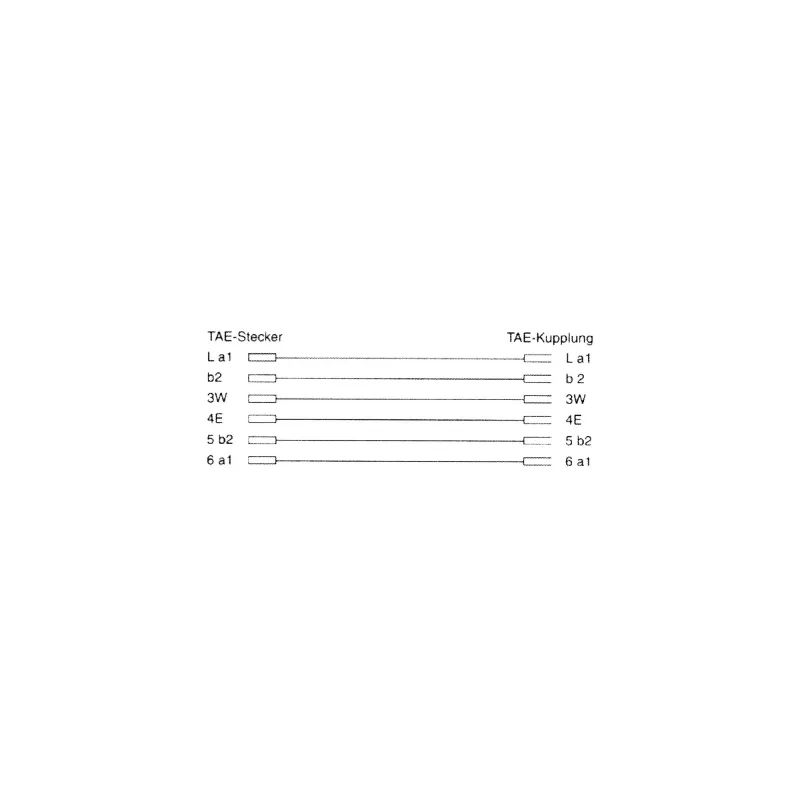 Cabo de extensão telefónica TAE-N InLine, ficha/ tomada TAE-N, 3 m