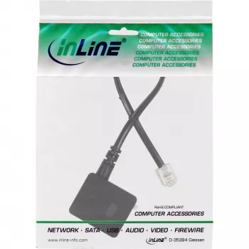 Cabo adaptador TAE InLine 69946, ficha RJ11 6P4C para tomada TAE-N