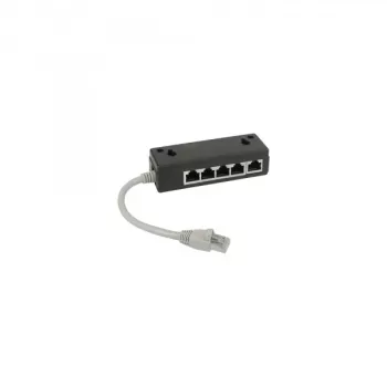 Splitter ISDN InLine, 5 tomadas RJ45, cabo de 15 cm com resistências de terminação