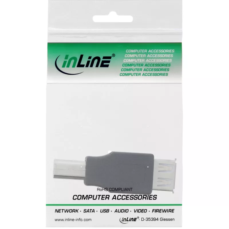 Adaptador USB 2.0 Type-A fêmea / Type-B macho InLine 33442