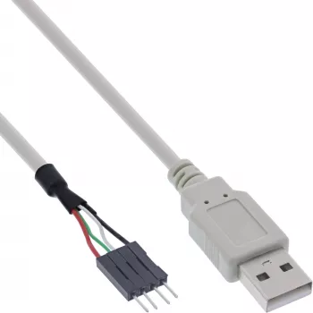 Cabo adaptador USB 2.0 InLine, USB Type-A macho / ficha pin-header, 0,40 m