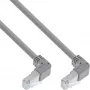InLine S-76602U-2.90 Cabo patch, em ângulo (ambos os lados para baixo), S/FTP, Cat.6, 250 MHz, PVC, 2,90 m, cinzento