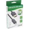 Cabo HDMI Ultra High Speed Slim InLine AM/DM 8K4K dourado preto 0,5m