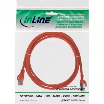 Cabo de rede SF/UTP Cat.5e InLine laranja 0,25m