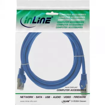 Cabo de rede F/UTP Cat.5e InLine azul 1,5 m