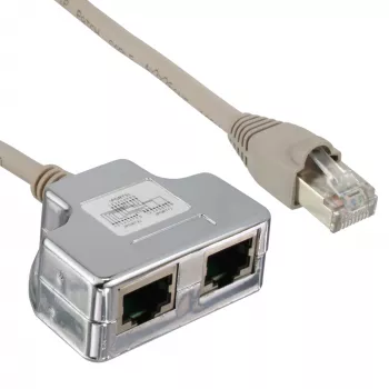 Splitter Cat.5e InLine duas ligações diferentes através de um cabo de rede RJ45 8P8C