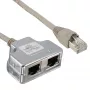 Splitter Cat.5e InLine duas ligações diferentes através de um cabo de rede RJ45 8P8C