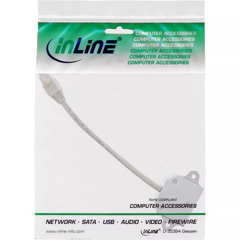 Splitter Cat.5e InLine duas ligações diferentes através de um cabo de rede RJ45 8P8C