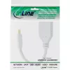 Cabo adaptador Mini DisplayPort macho para DisplayPort fêmea InLine, 4K2K, branco, 0,15 m