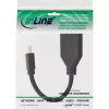 Cabo adaptador Mini DP macho para DisplayPort fêmea InLine, 4K2K, preto, 0,15m