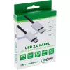 Cabo USB 2.0 InLine, ficha USB-C / ficha Micro-B, preto/alu, flexível, 0,5m