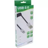 Cabo USB 2.0 em espiral InLine, ficha USB-C / ficha USB-A, preto/alu, flexível, 2m