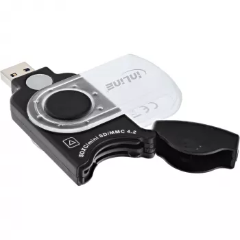 Leitor de cartões móvel InLine USB 3.0, para SD/SDHC/SDXC, microSD