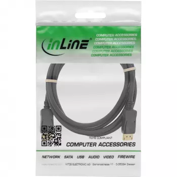 Cabo DisplayPort InLine preto dourado 7,5 m