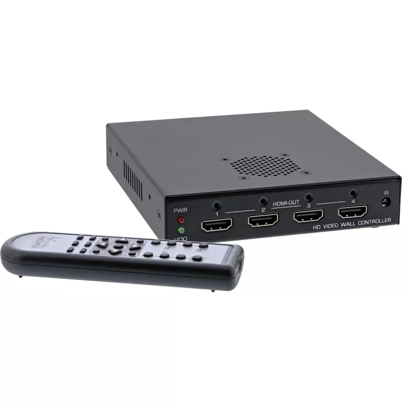 Controlador de videowall HDMI InLine 1 para 4, Full-HD