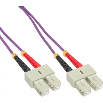 Cabo de fibra ótica duplex SC/SC InLine 83555P 50/125µm OM4 0,5m