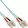 Cabo de fibra ótica duplex InLine SC/SC 50/125µm OM3 15m