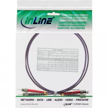 Cabo de fibra ótica duplex InLine ST/ST 50/125µm OM4 7,5m