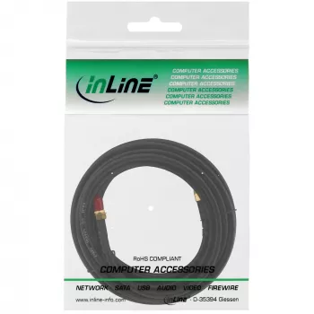 Cabo WIFI InLine ficha R-SMA / conector fêmea R-SMA 0,3 m