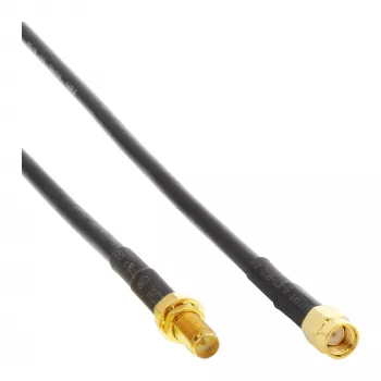 Cabo WIFI ficha R-SMA / conector fêmea R-SMA InLine 40861 1m