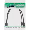 Cabo adaptador InLine USB 3.0 Premium 2x ficha USB-A / header de placa-mãe, 0,40 m