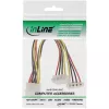Cabo de alimentação Y interno InLine 1x Molex 4 pinos / 2x Molex 4 pinos angular 0,15 m