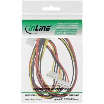 Cabo de alimentação interno InLine 29654A 1x Molex 4 pinos / 4x Molex 4 pinos 1m