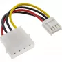 Adaptador de alimentação interno InLine 5,25 polegadas conector fêmea Molex 4 pinos / ficha Floppy 3,5 polegadas 0,06 m