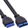 Extensão USB 3.0 InLine header interno ficha/conector fêmea 33448I 0,35 m